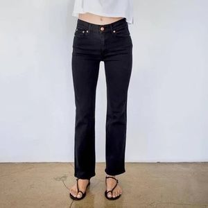 AYR Black Denim Straight Jeans